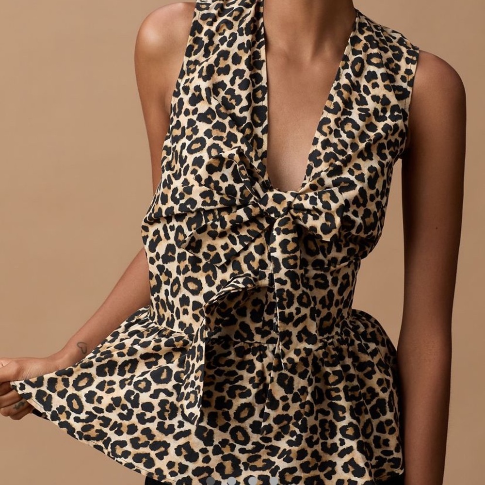 Anthropologie Brown and Black Blouse
